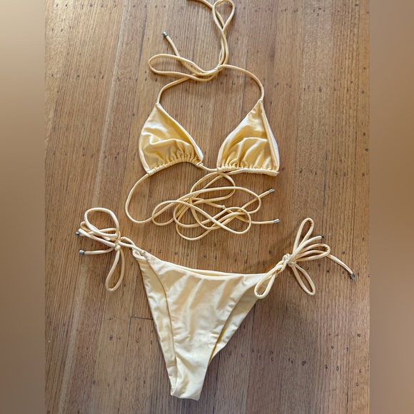 Lavarice - Yellow/Melon, bikini set, size S - Picture 1 of 3